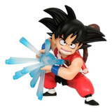 Estátua Miniatura Goku Criança Kamehameha Dragon ball 13 cm